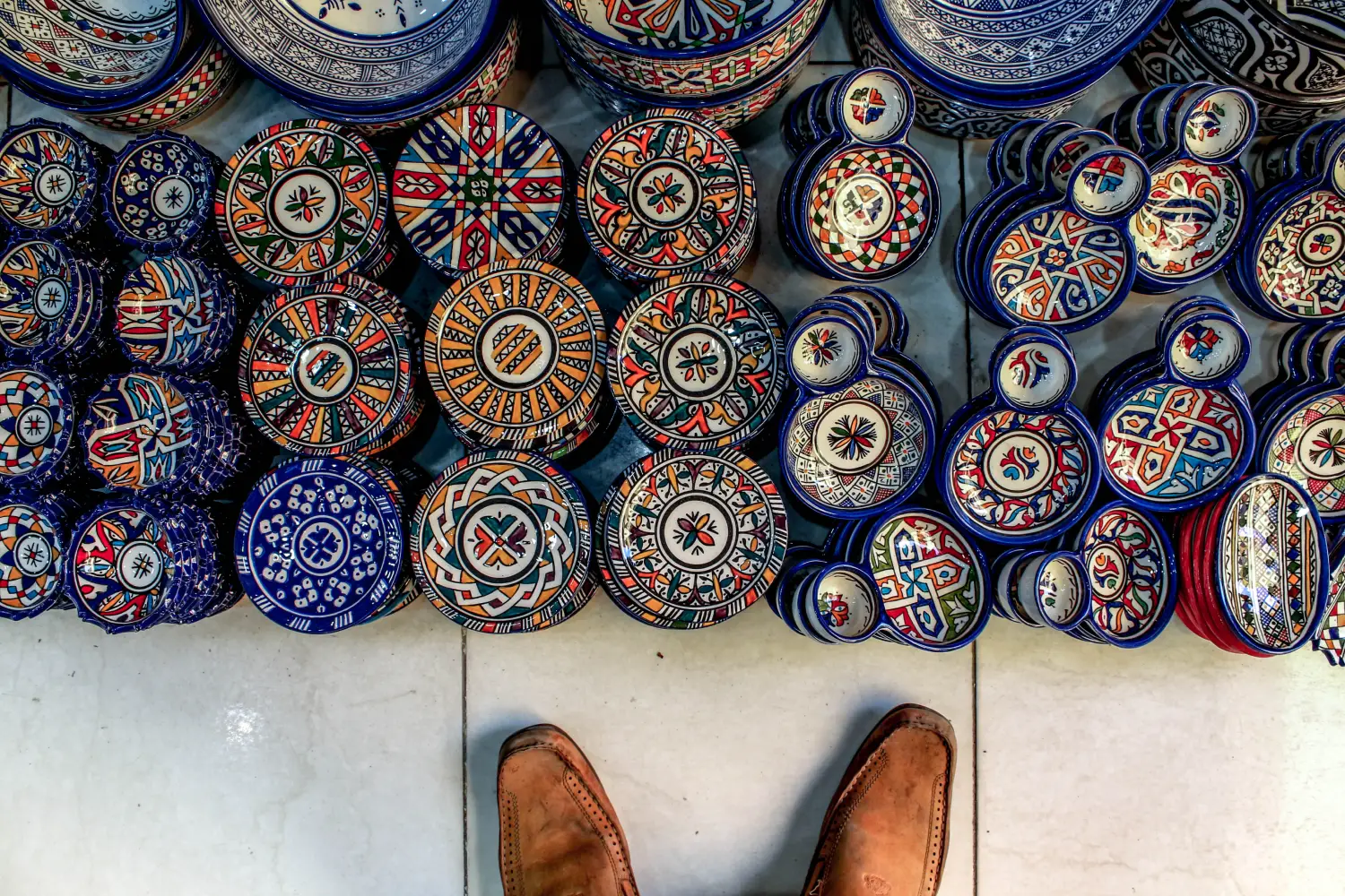 Ferry to Nador - Moroccan Ceramics. Beautiful ceramic handcrafts which make Morocco more special and wonderful.