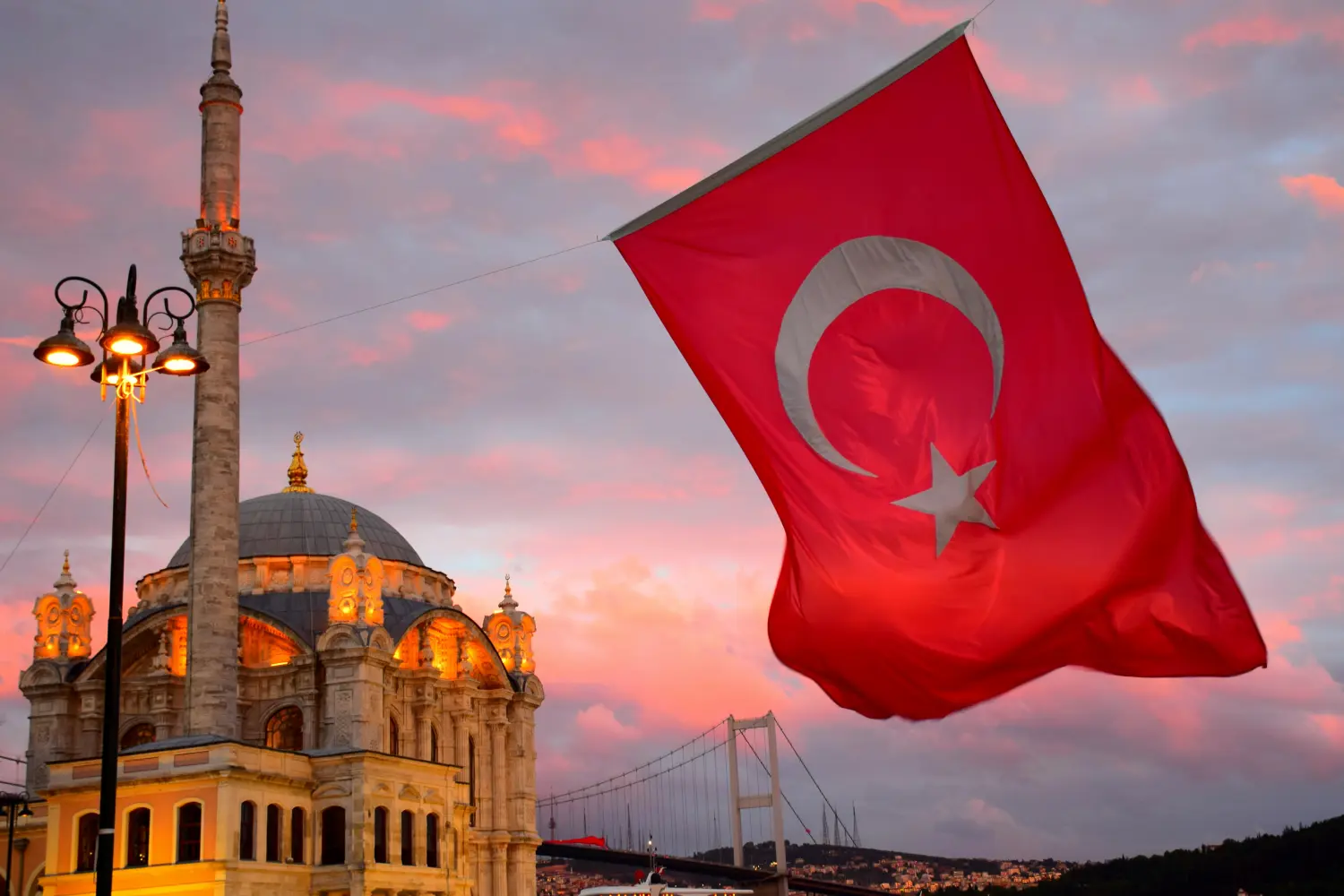 Turkish ferries - Turkish flag