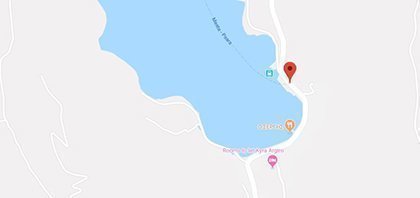 Map of Ferry Port of Mesta on Chios at North Aegean Islands in Greece