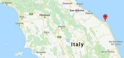 Map of Ferry Port of Ancona in Italy