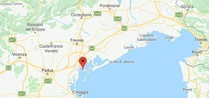 Map of Ferry Port of Venice in Italy
