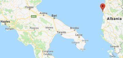 Map of Ferry Port of Durres in Albania