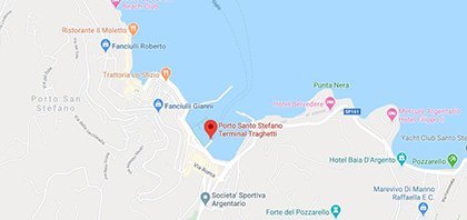Map of Ferry Port of PS Stefano in Italy