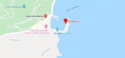 Map of Ferry Port of Rio Marina in Italy