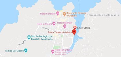 Map of Ferry Port of St di Gallura in Italy