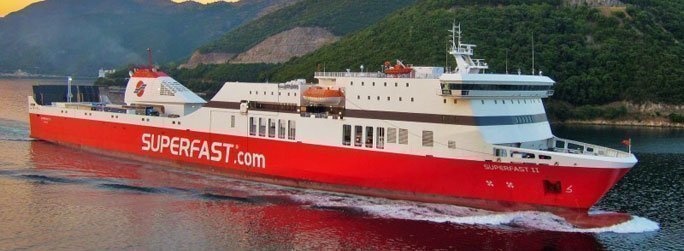 The ferry ship Superfast II belongs to the conventional vessel type