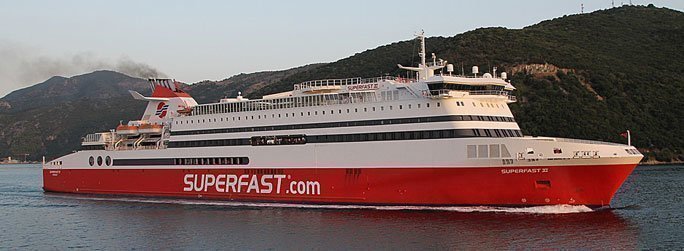 The ferry ship Superfast XI belongs to the conventional vessel type