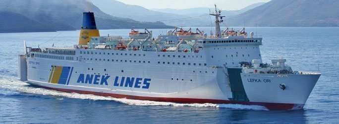 The ferry ship Lefka Ori belongs to the conventional vessel type