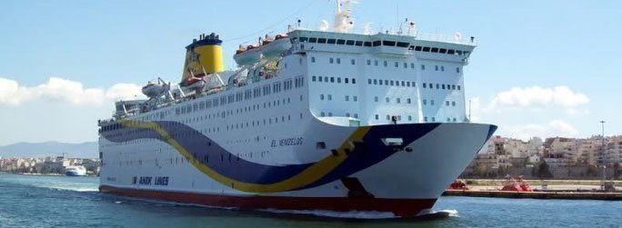 The ferry ship El. Venizelos belongs to the conventional vessel type