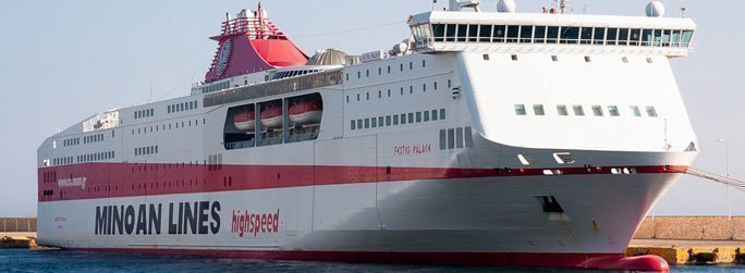 The ferry ship Festos Palace belongs to the conventional vessel type