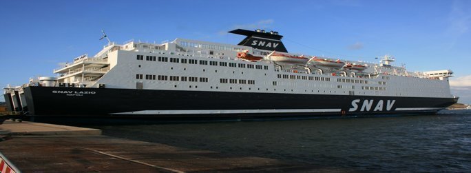 The ferry ship SNAV Lazio belongs to the conventional vessel type
