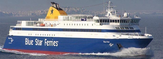 The ferry ship Blue Star Paros belongs to the conventional vessel type
