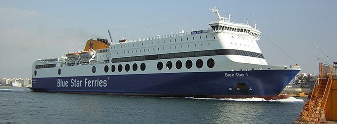 The ferry ship Blue Star I belongs to the conventional vessel type