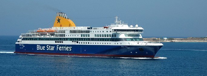 The ferry ship Blue Star Delos belongs to the conventional vessel type