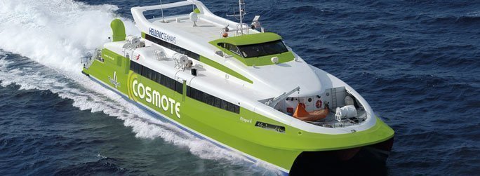 The ferry ship Flyincat 4 is a catamaran that belongs to the high speed vessel type