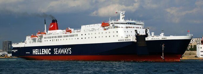 The ferry ship Nissos Rodos belongs to the conventional vessel type