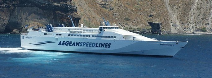The ferry ship Speedrunner II is a mono hull that belongs to the high speed vessel type