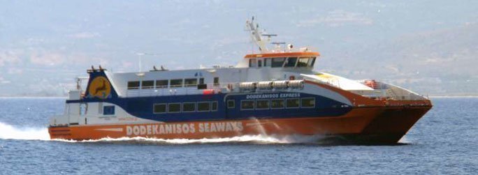 The ferry ship Dodekanisos Express is a catamaran that belongs to the high speed vessel type