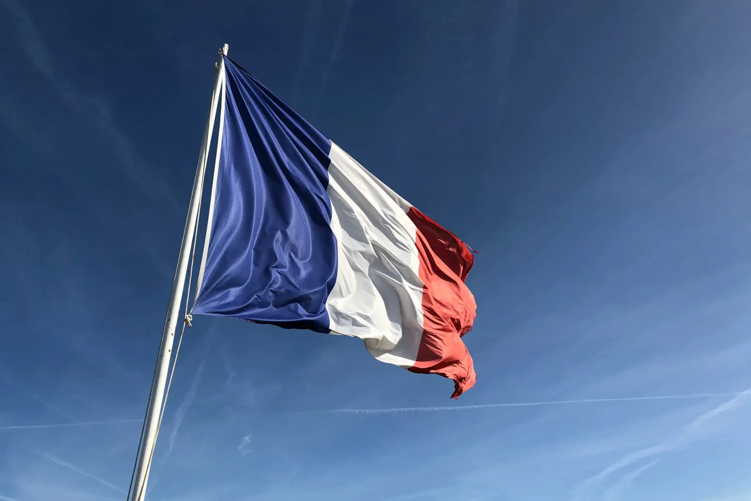 French ferries - French flag waving