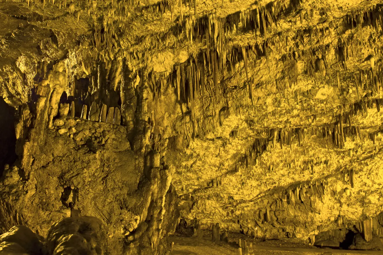 Ferry to Sami (Kefalonia) - Cave of Drogarati at Sami of Kefalonia island in Greece.