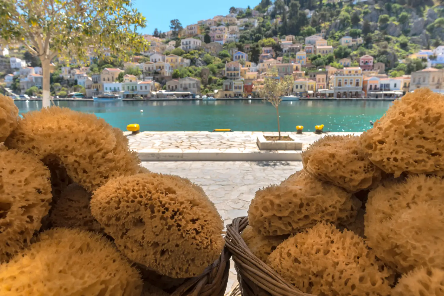 Ferry to Symi - Sponges gallery in Symi island.