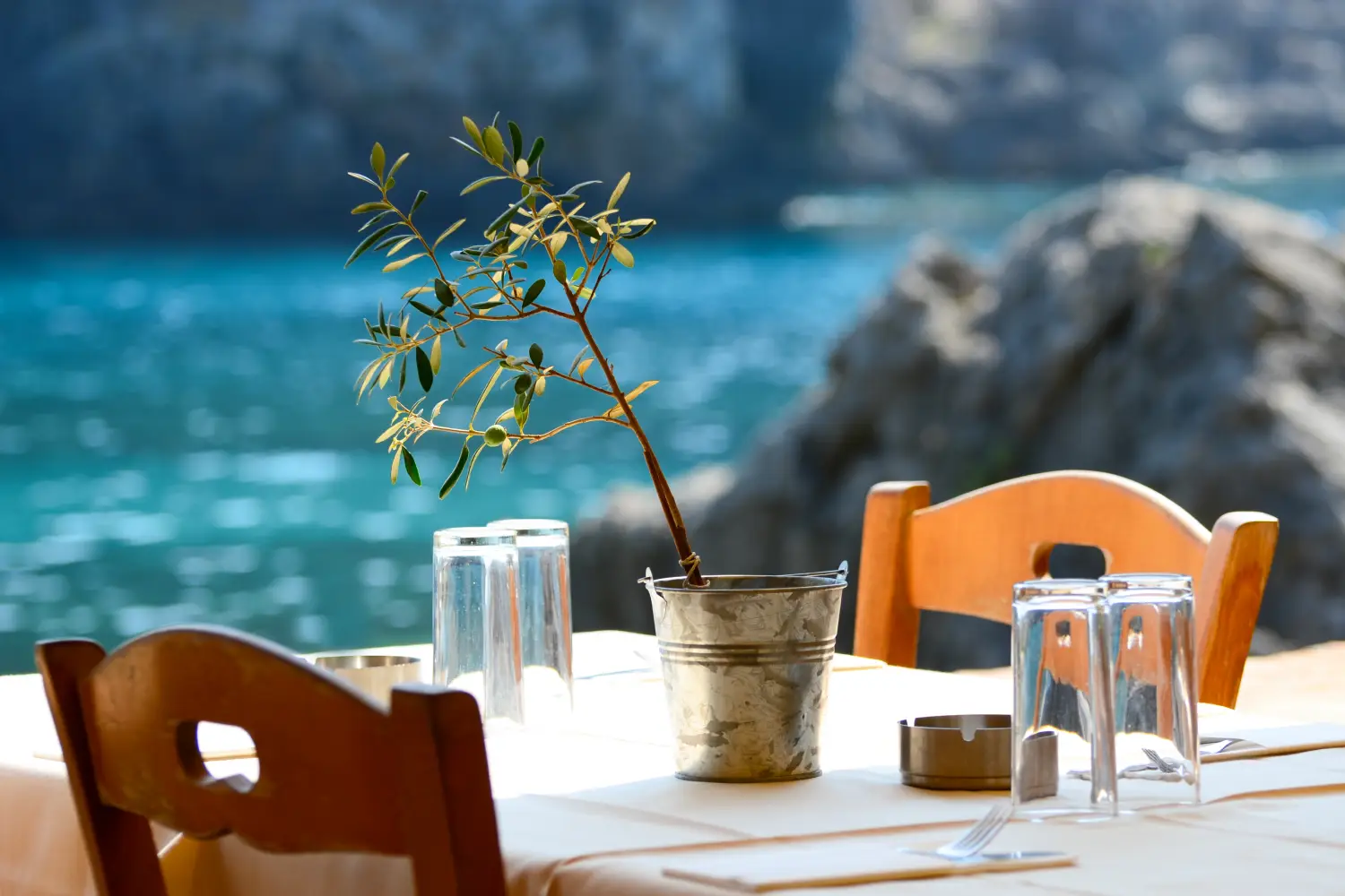 Ferry to Sitia - Greek tavern concept