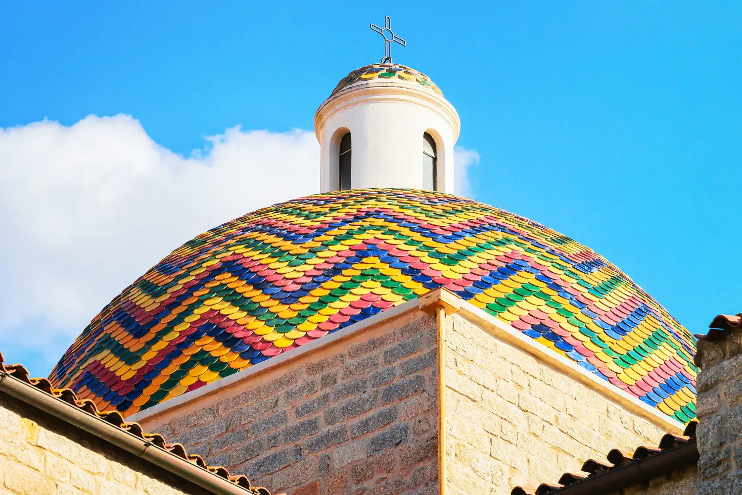 Ferry to Olbia - Church of San Paolo Apostolo in Olbia, Sardinia, Italy.