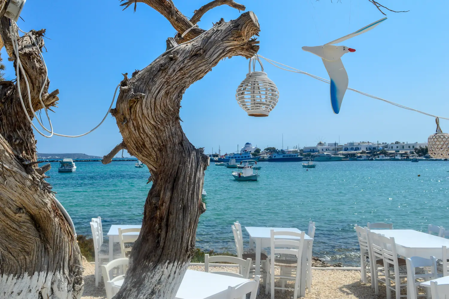 Ferry to Antiparos - Reastaurant Antiparos Greece.