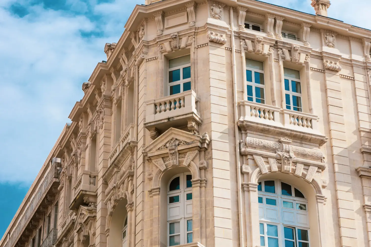 Ferry to Toulon - Traditional building with French architecture.