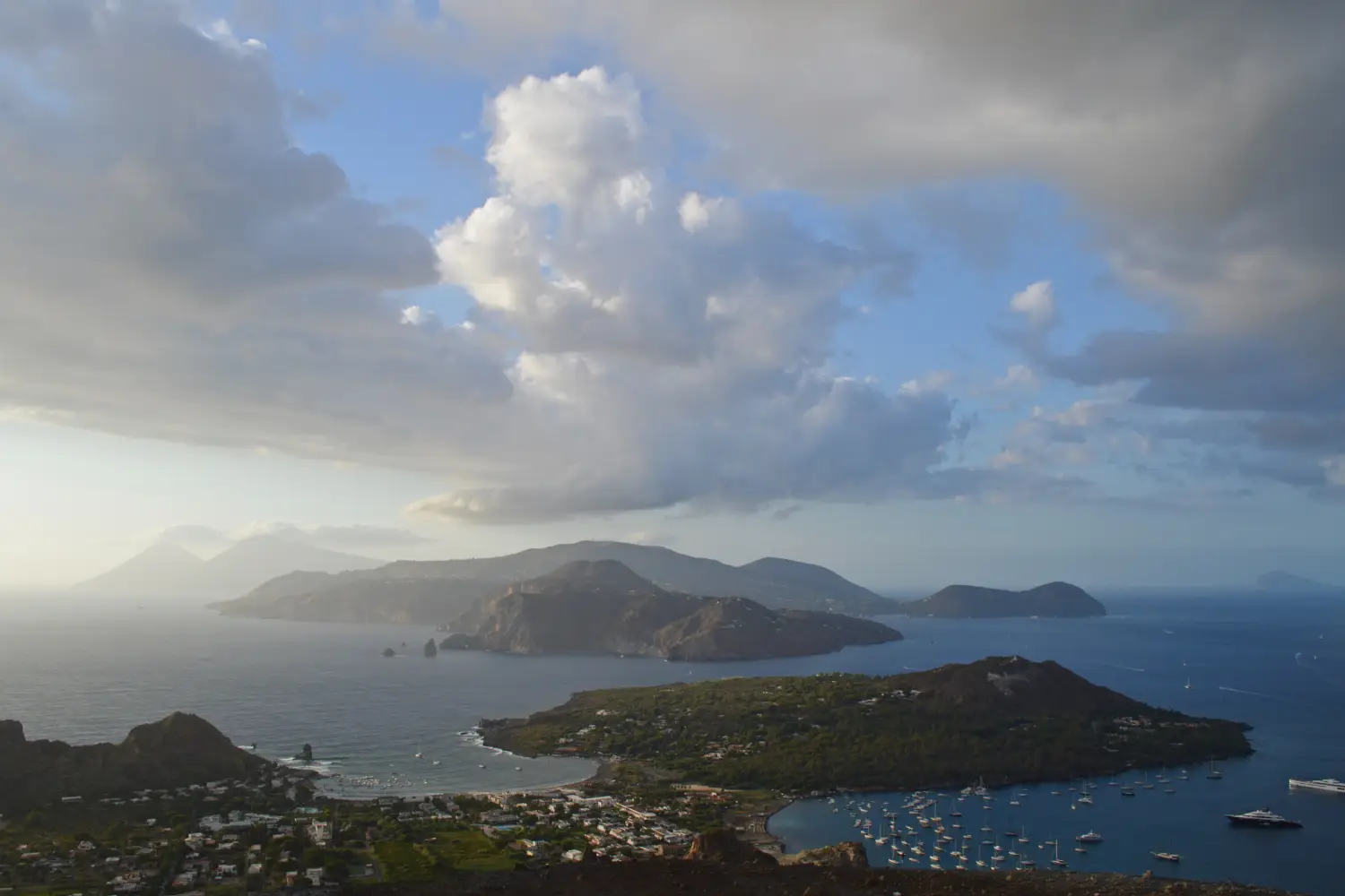 Ferry to Vulcano - Splendid view of Vulcano.