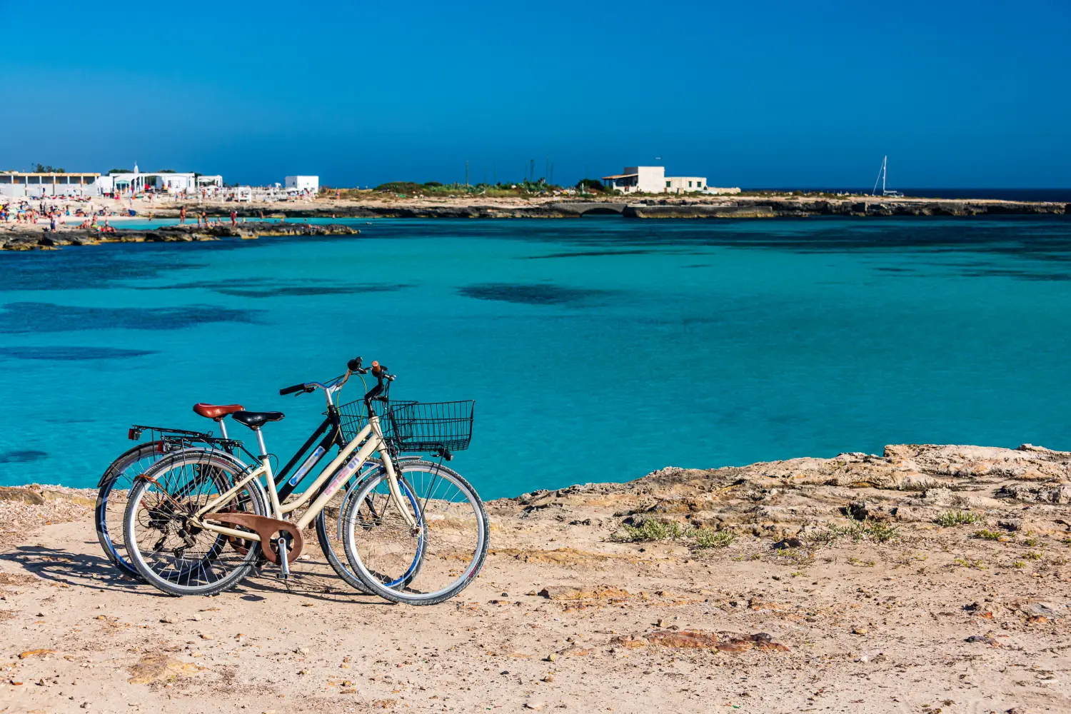 Ferry to Favignana - The transparent seewater of Lido Burrone in Favignana, Aegadian Islands, Sicily.