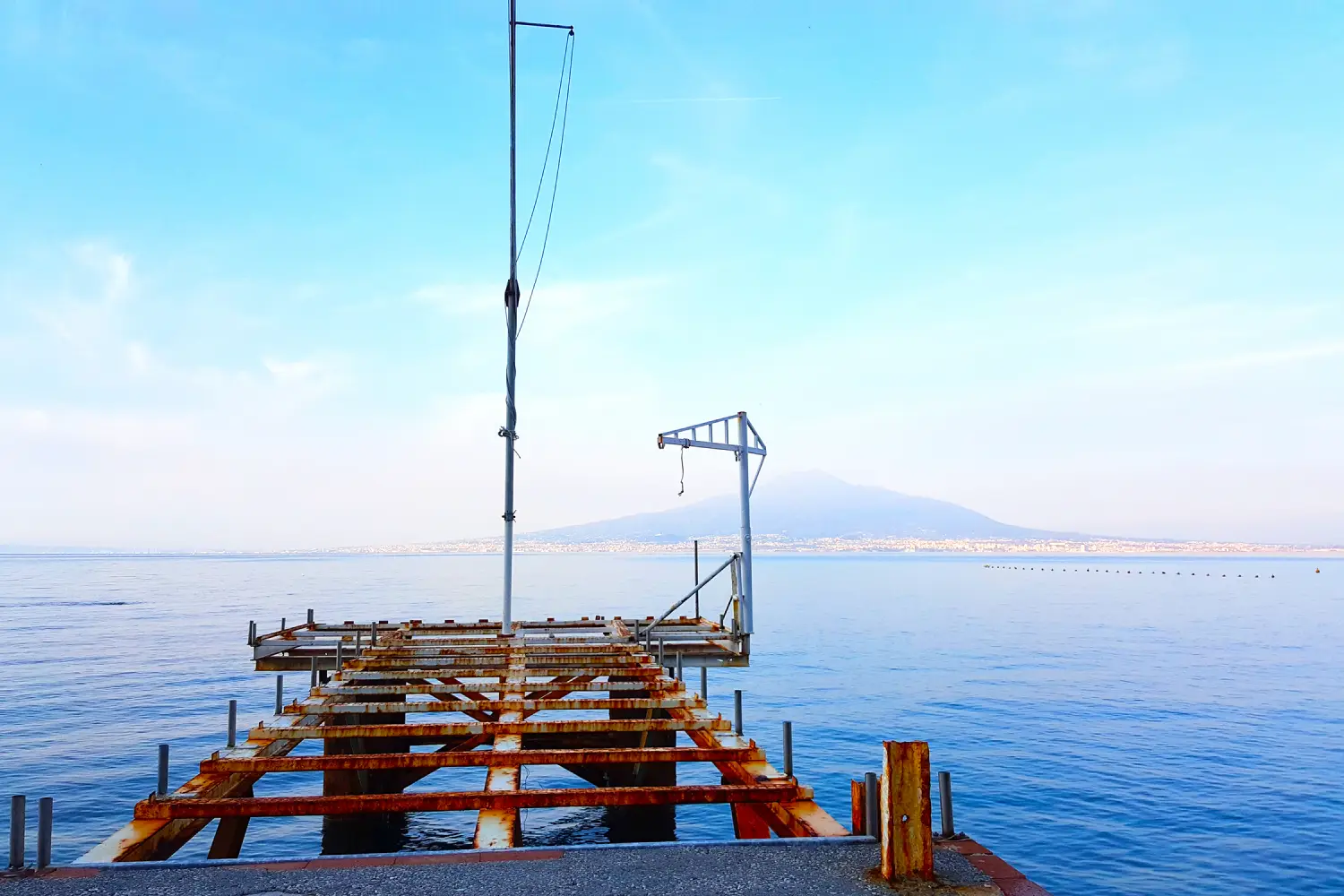 Ferry to Seiano - Vesuvio View from Seiano Village in Sorrento Coast Italy.