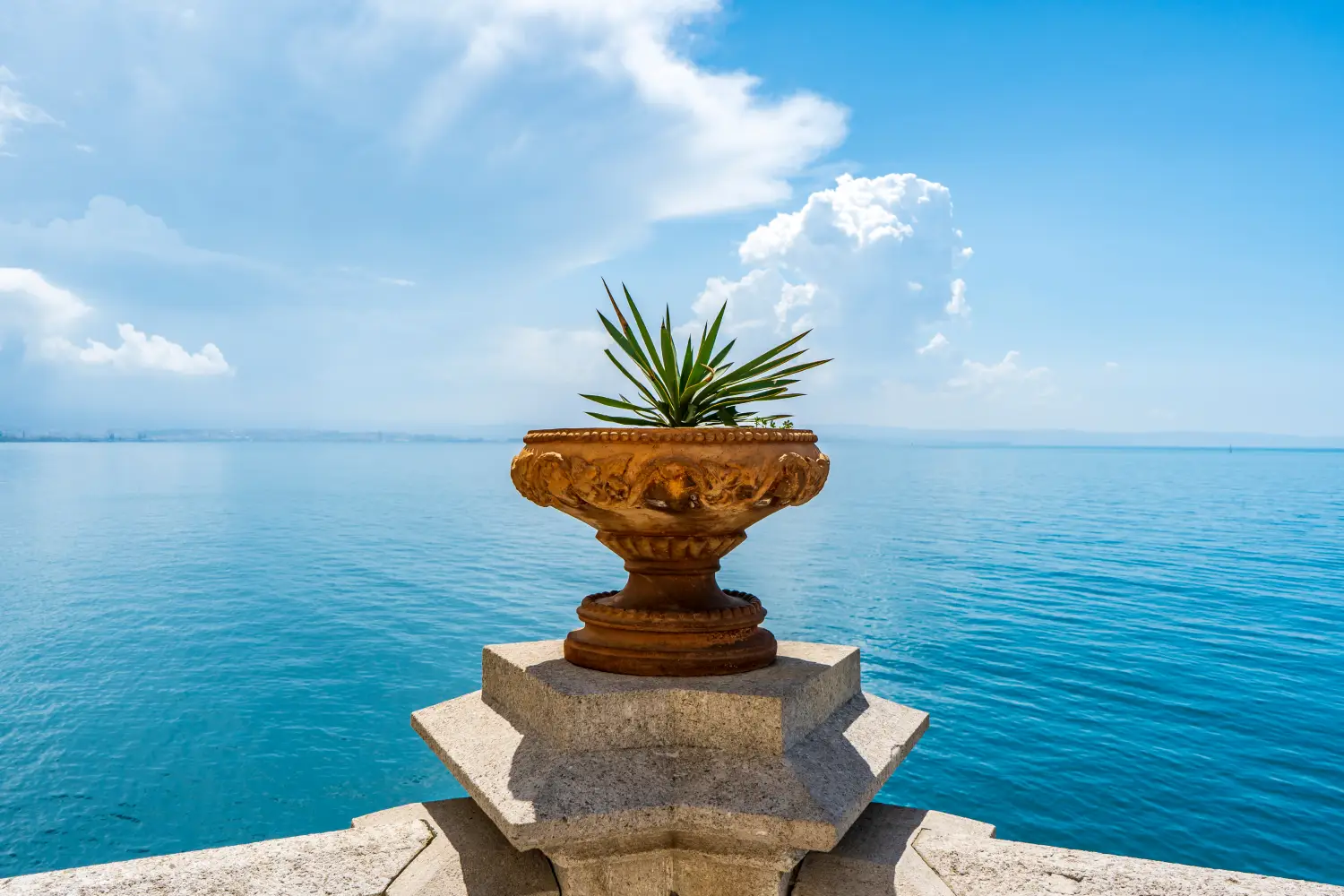 Ferry to Trieste - Great view from terrace with beautiful architecture.