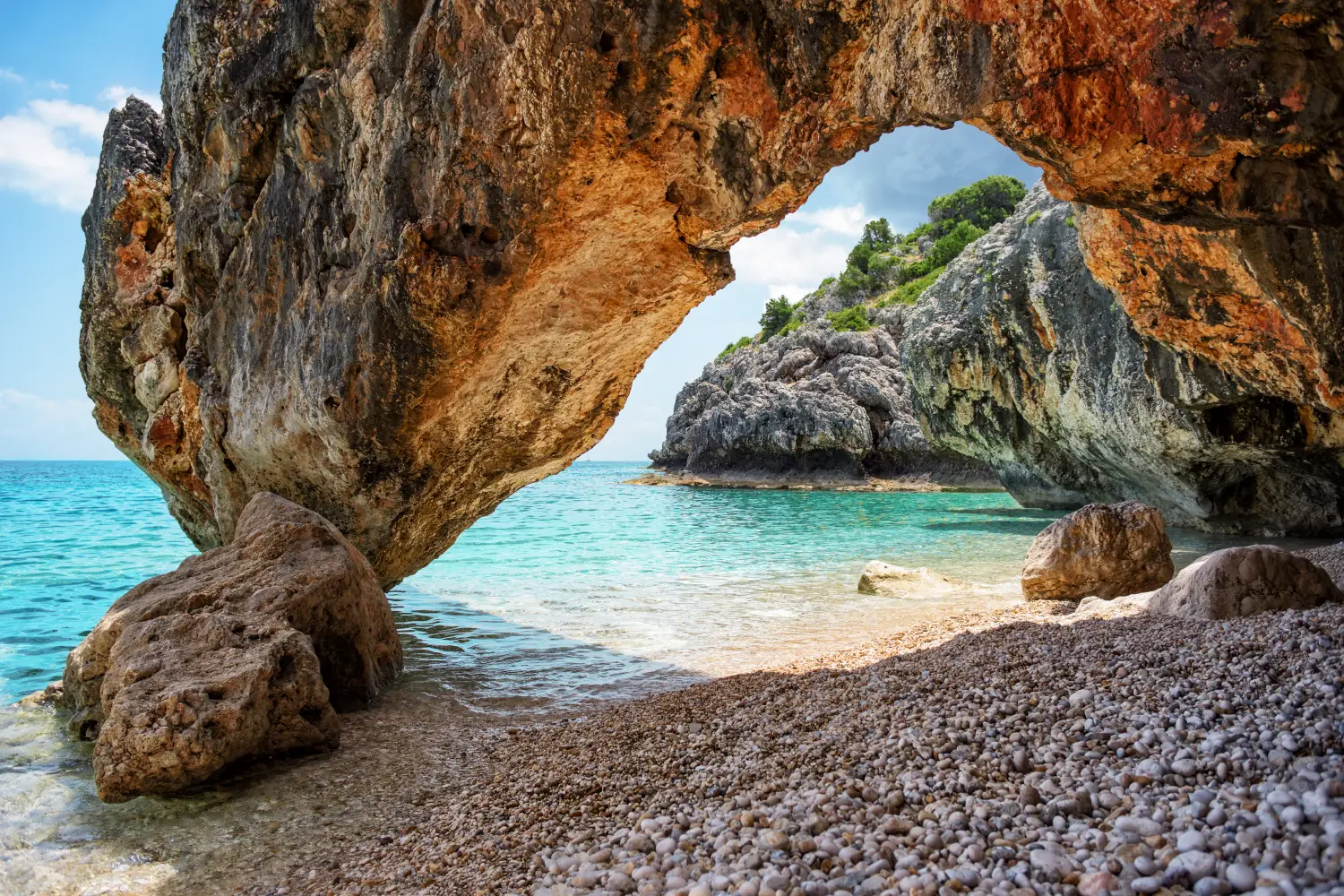 Ferry to Ionian Islands - Beautiful sea bay called Kato Lagadi in Kefalonia, Ionian islands.