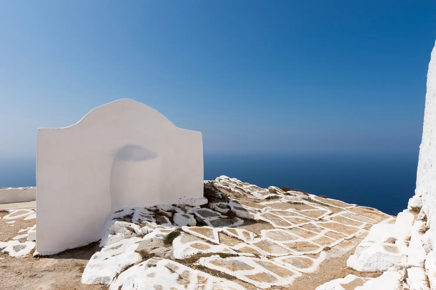 Ferry to Sikinos - Small church outside the monastery of Zoodochos Pigi, Sikinos island.