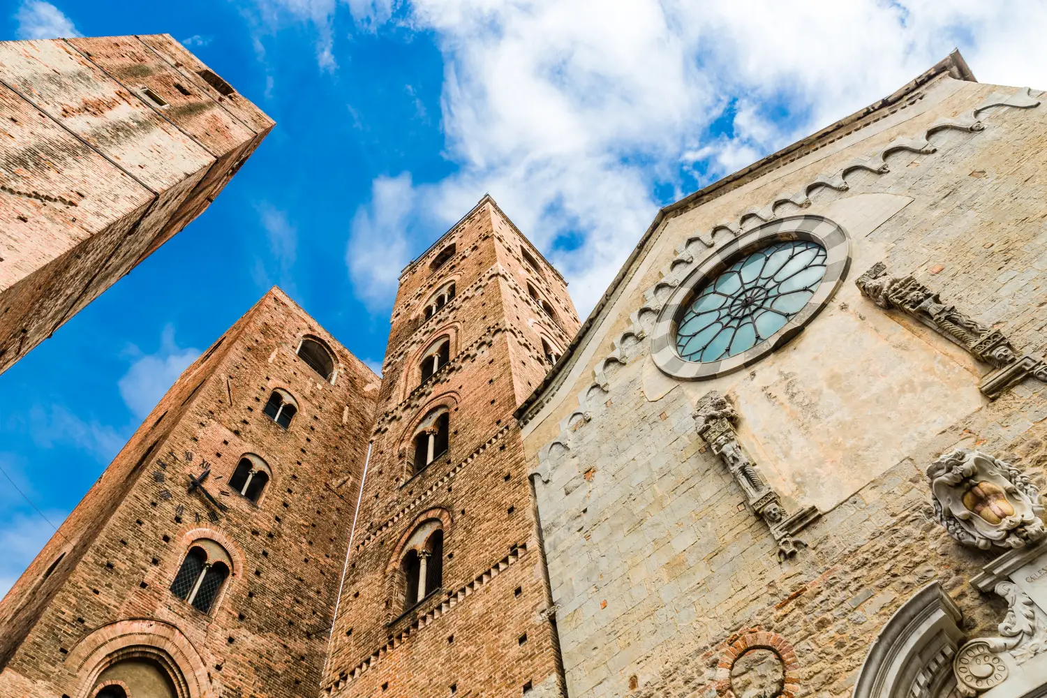 Ferry to Savona - View of Albenga Cathedral - Albenga, Savona, Liguria, Italy.